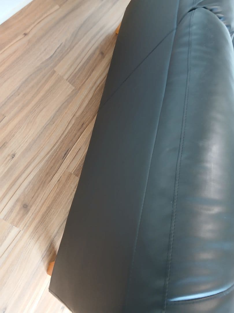 着払い♡NAFCO☆ブラック 2人掛けソファ 183cm