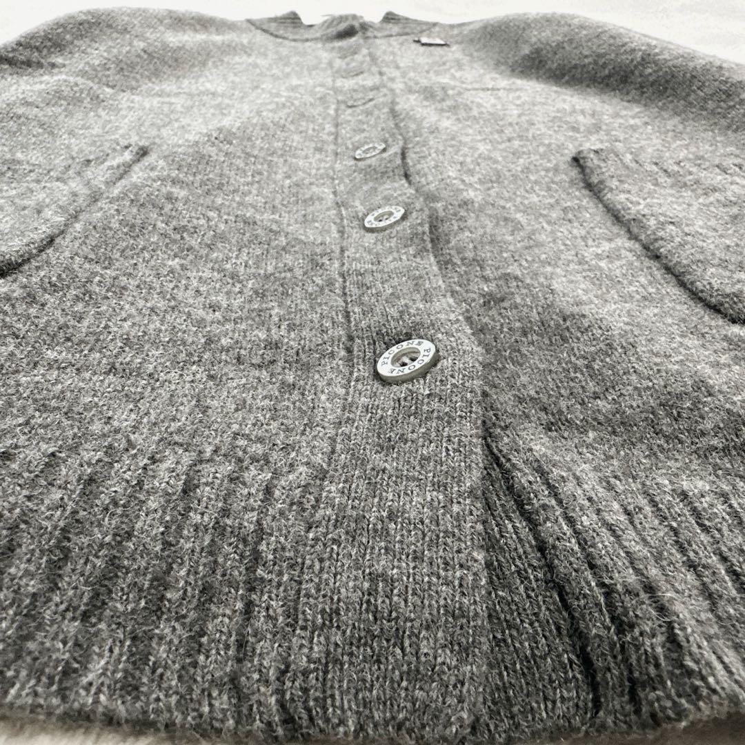 美品 ピッコーネ ヤク カシミヤ ニットカーディガン ハイネック グレー M