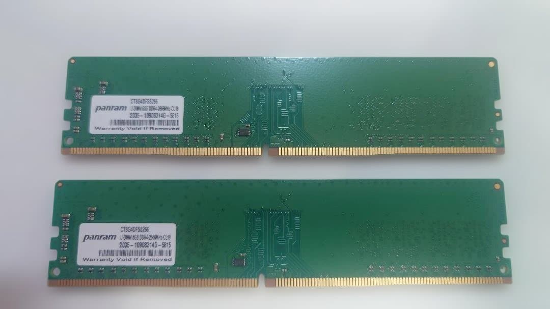 o*v様 crucial 8GB×2 DDR4 2666MHz メモリー