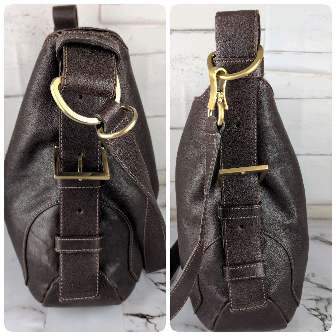 【美品】土屋鞄☆A4　金金具　レザー　ショルダーバッグ　メッセンジャー　メンズ