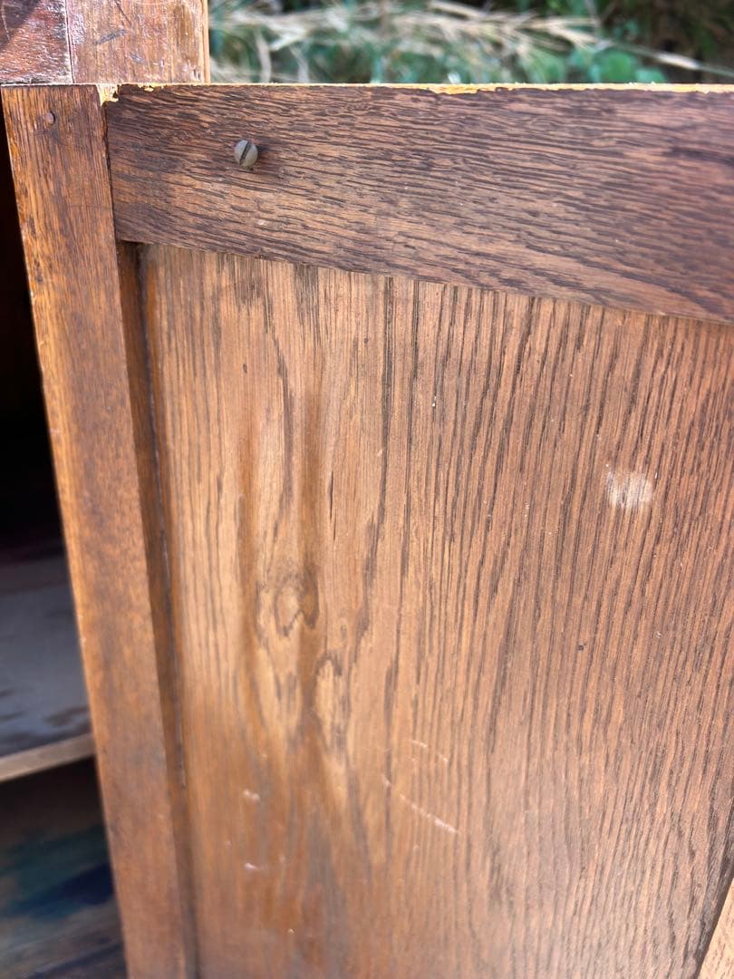 レトロ　アンティーク　木製引き出し付きテーブル