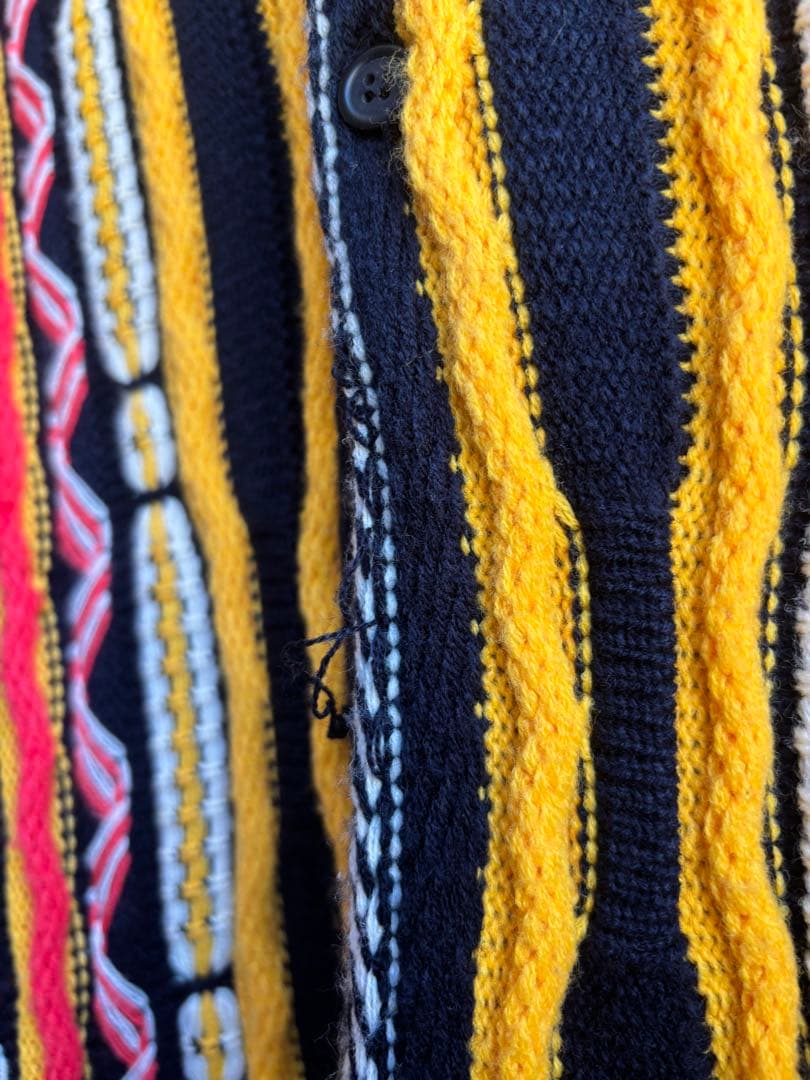 90s COOGI 3Dコットンニット 希少　襟付き　クージー　セーター