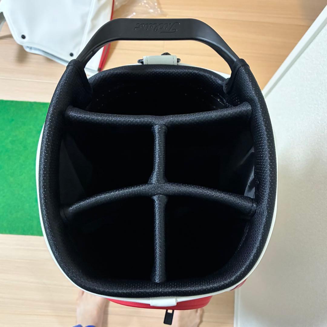 ★新品未使用★Titleist タイトリストキャディバッグ ホワイト/レッド