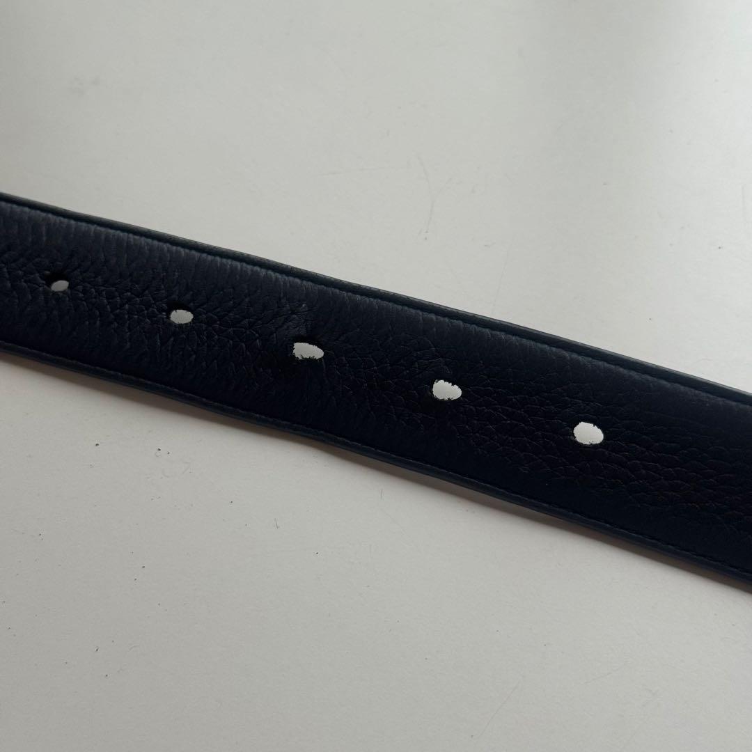 【SAINT LAURENT】サンローラン　カサンドラ　ロゴ　ベルト　ブラック