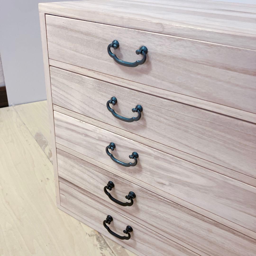 桐箪笥　桐タンス 5段　着物たんす　和装　収納　幅95×高さ43×奥行き44cm