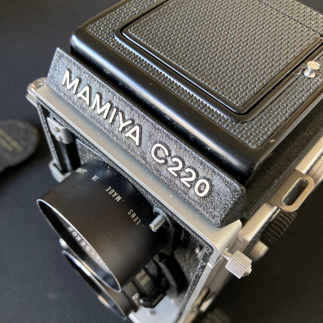 【美品】MAMIYA C220 80mm 3.7 マミヤ 二眼レフカメラ