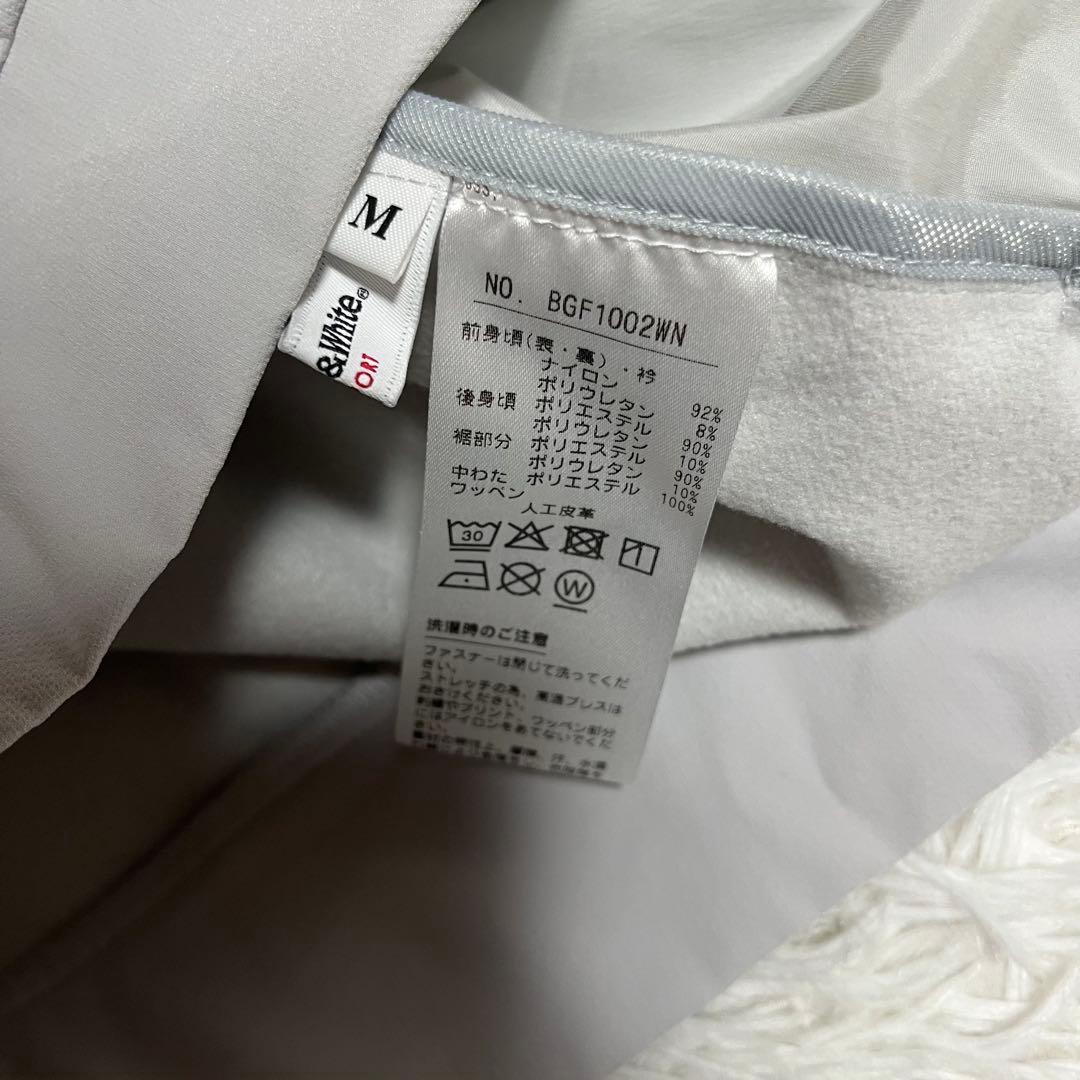 現行 ブラック＆ホワイト Black&white ゴルフ ダウンベスト ホワイト