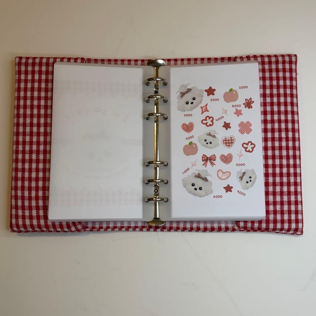 ふわふわわんちゃん　バインダーカバー　リフィルセット　A6 韓国