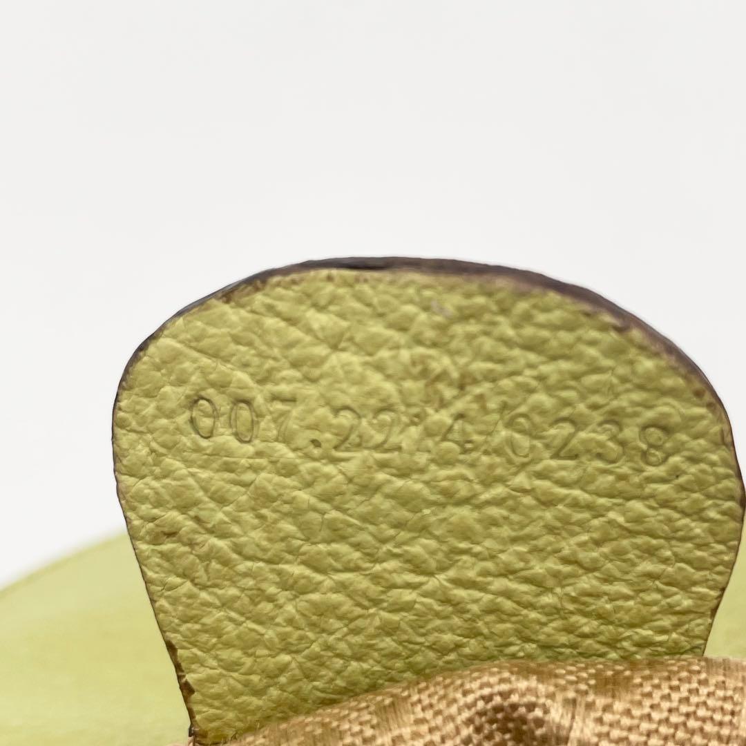 状態良　GUCCI 2way ミニ　ショルダーバッグ　バンブー　スエード　緑