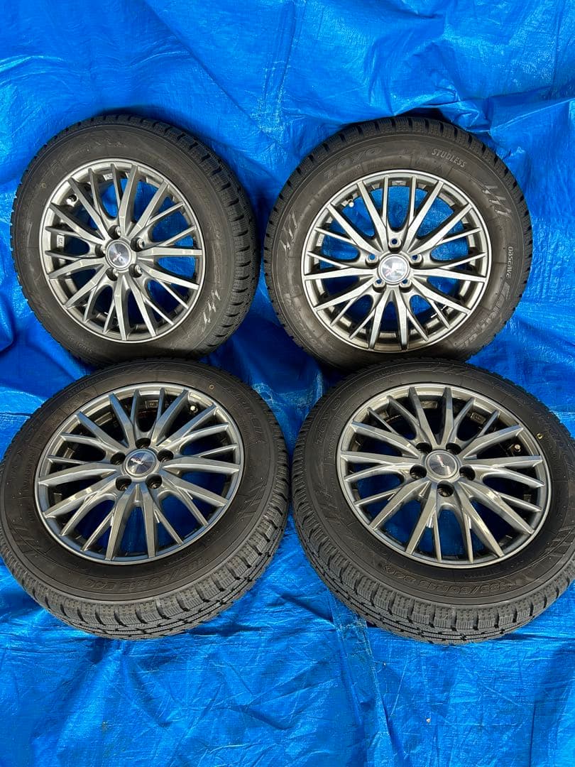 185/60R15 スタッドレス4本セット　シエンタ等に！2023年製造　バリ山