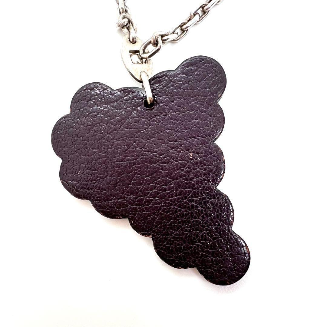 HERMES エルメス バッグチャーム ブドウ キーホルダー レザー 925