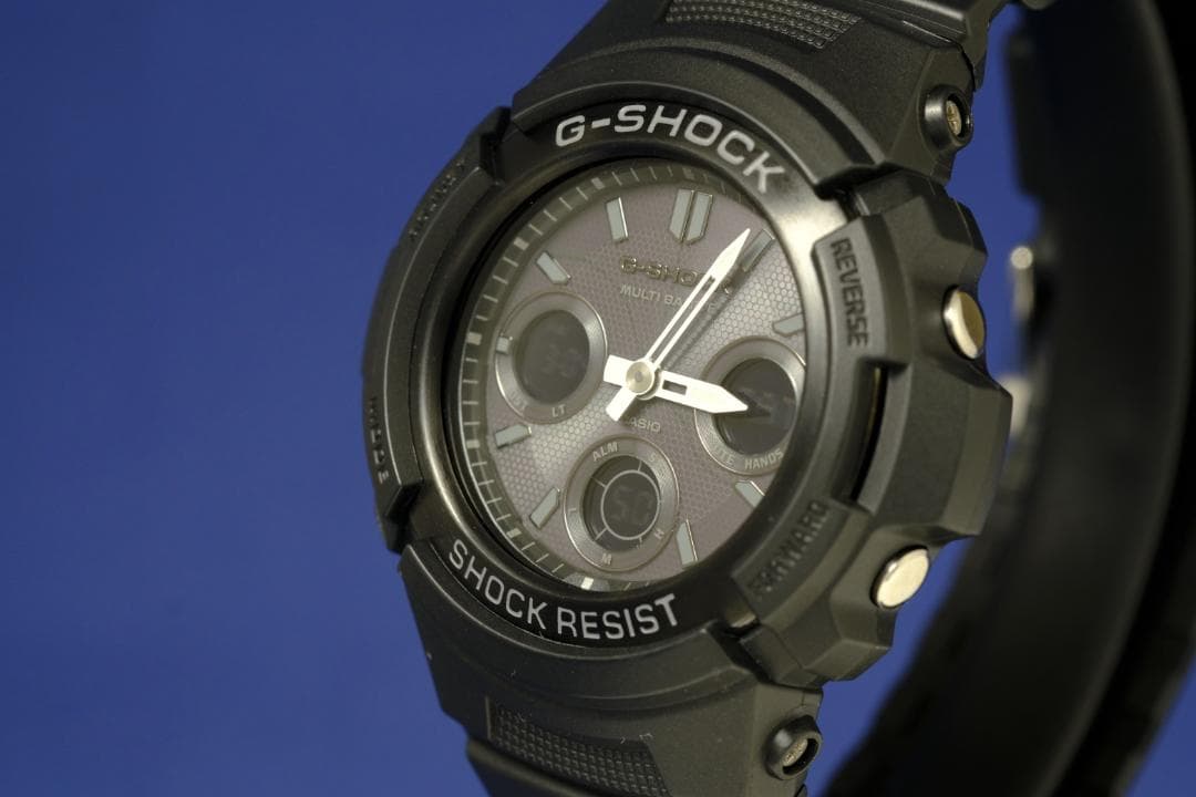 【綺麗】G-SHOCK AWG-M100B ブラック 電波ソーラー (102)