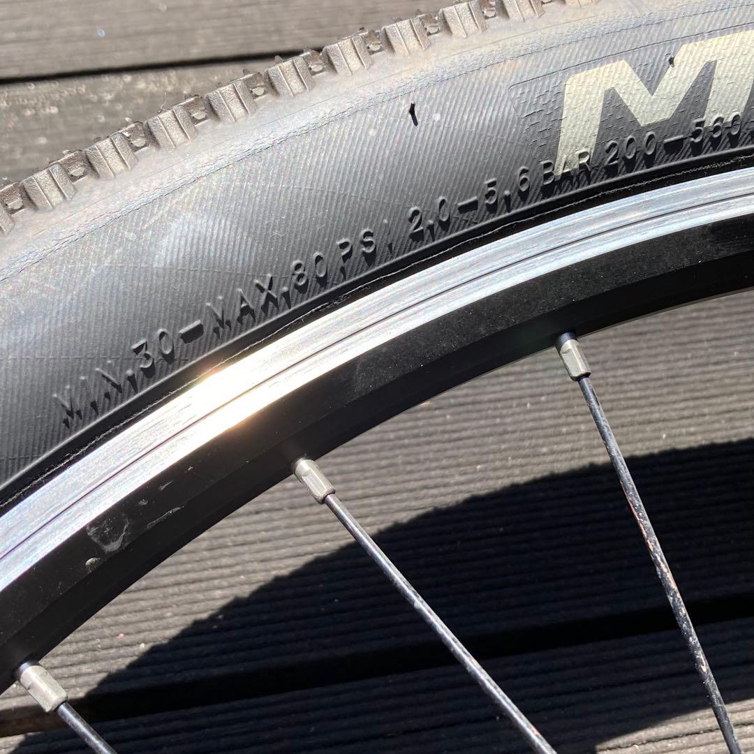 26インチMTB前後タイヤホイール（リア7速フリー、米式バルブアダプタ）セット