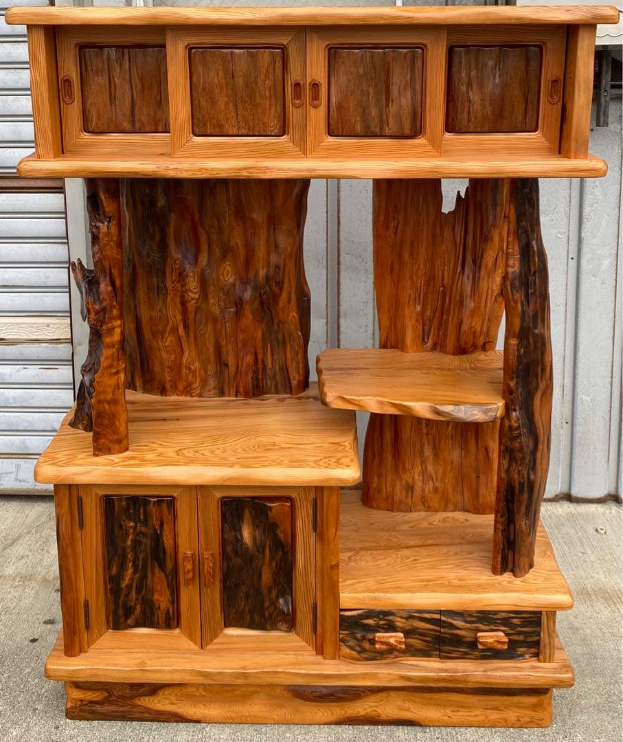 希少⭐︎世界遺産⭐︎屋久杉　飾り棚　収納棚　和家具　茶棚　天然木　幅約90cm