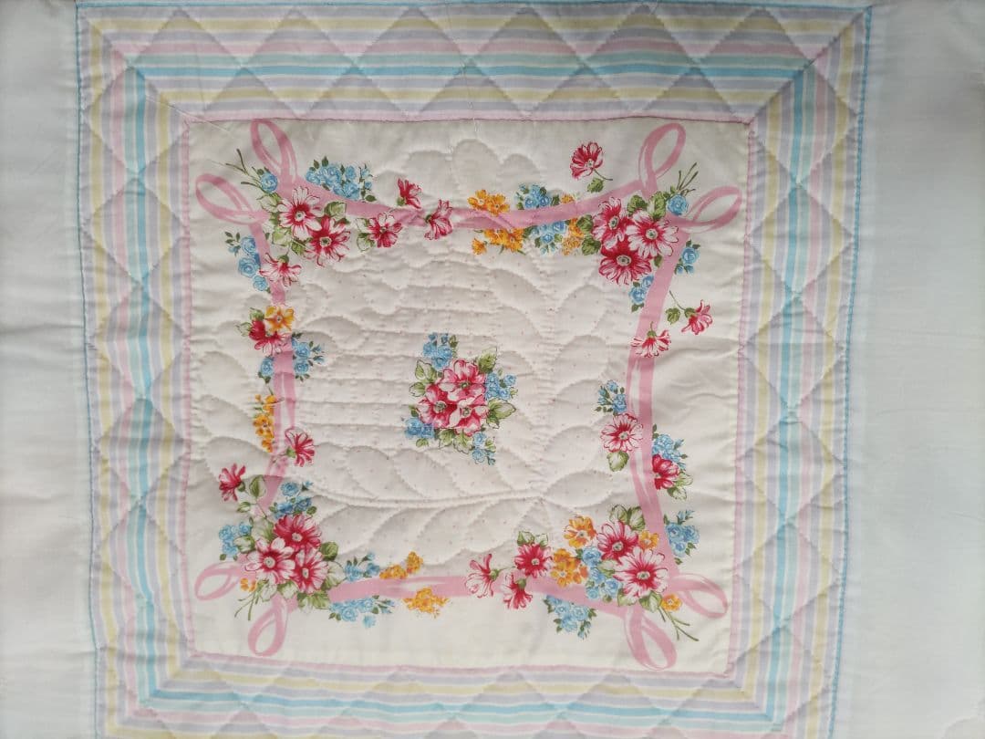 パッチワークキルトタペストリーリバーシブル