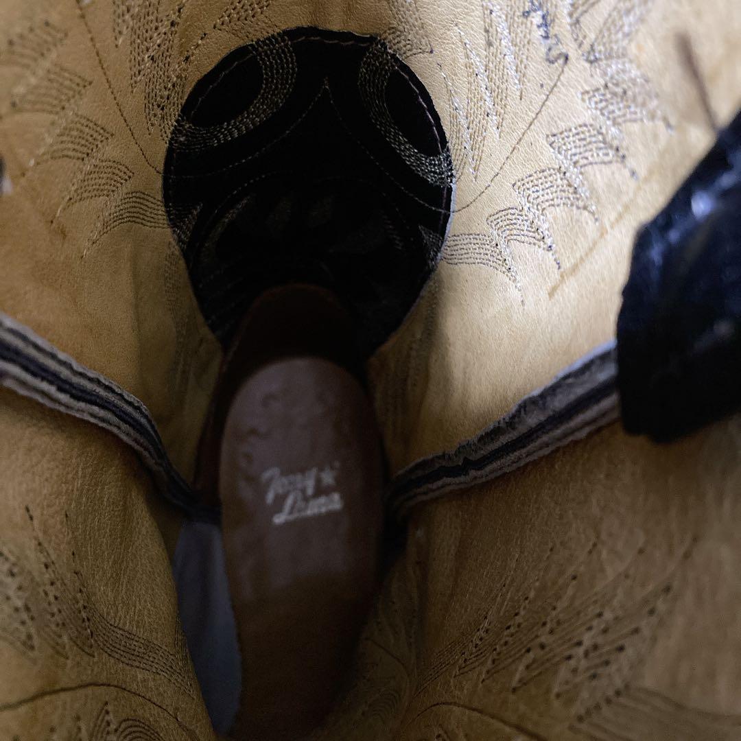 トニーラマ ウエスタンブーツ USA カウボーイ 本革 ブラック 黒 27