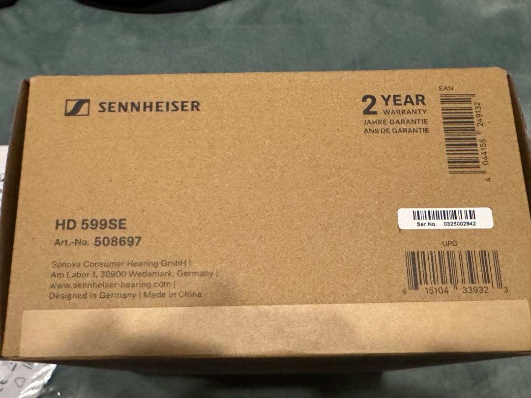 新品ゼンハイザー ヘッドホン HD 599 SE 黒＋4.4mmバランスケーブル