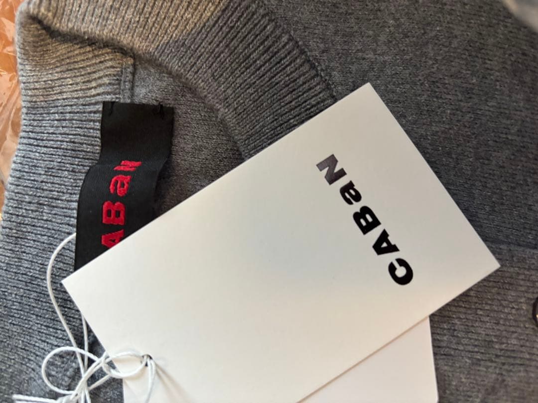 CABaN コットンカシミヤ クルーネックカーディガン　S