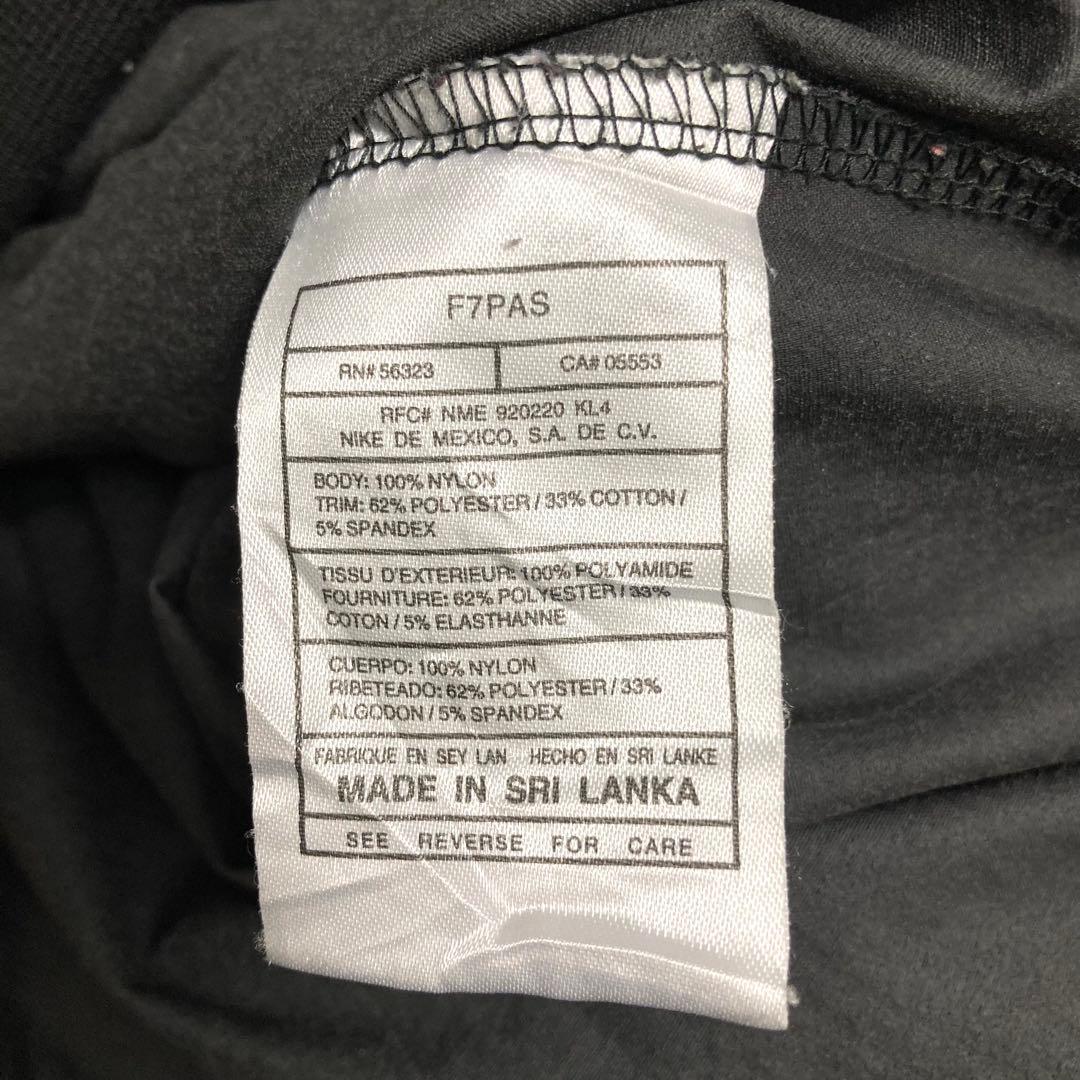 NIKE 刺繍ソロスウッシュロゴ ヘンリーネック ナイロンジャケット 黒 XL