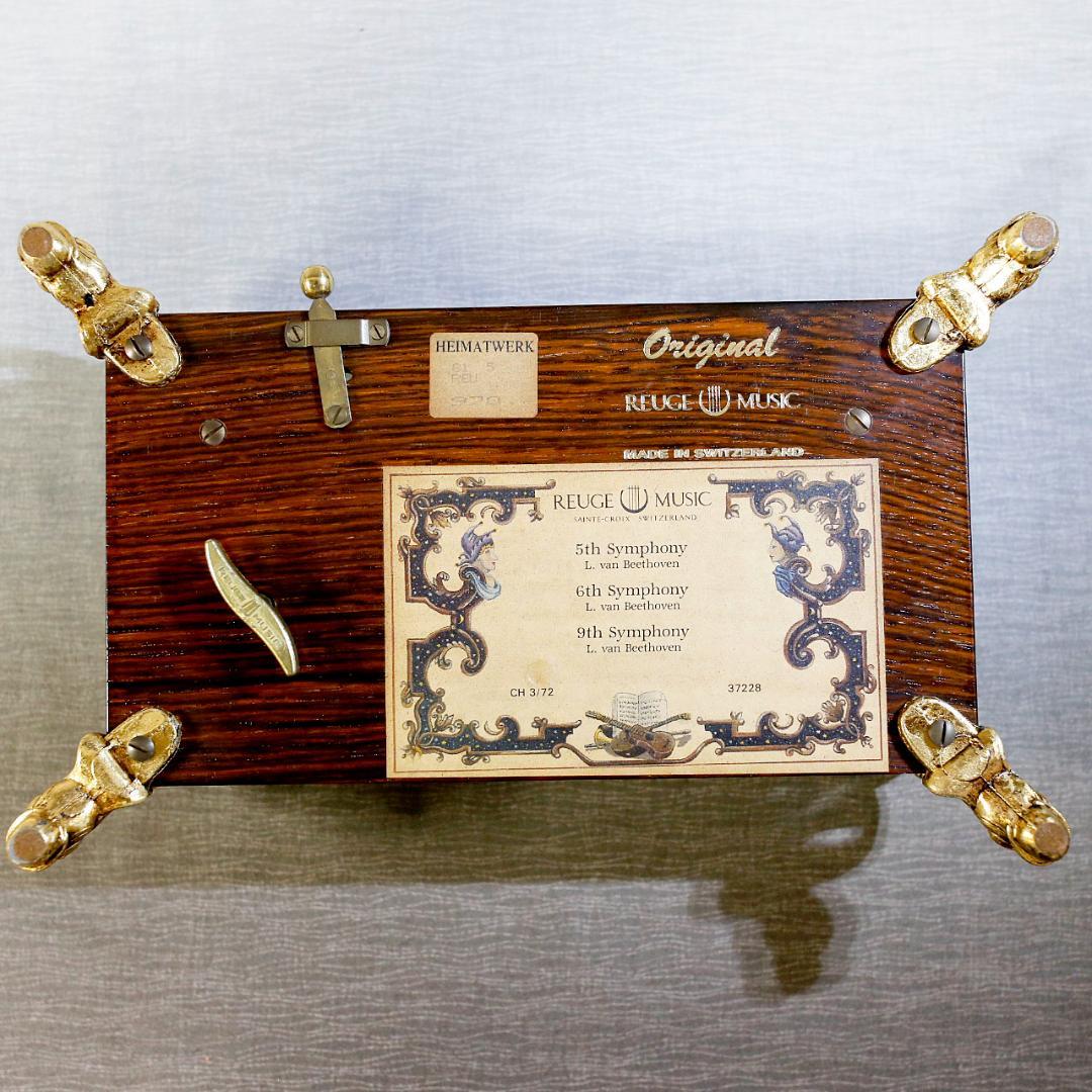 リュージュ 高級オルゴール クリスタル ７２弁 ベートーベン ３メロディー