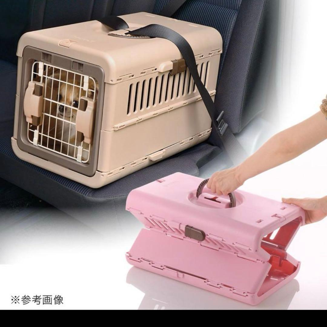 コンパクト　リッチェル　キャンピングキャリー　折りたたみ　Ｍ　アイボリー　犬