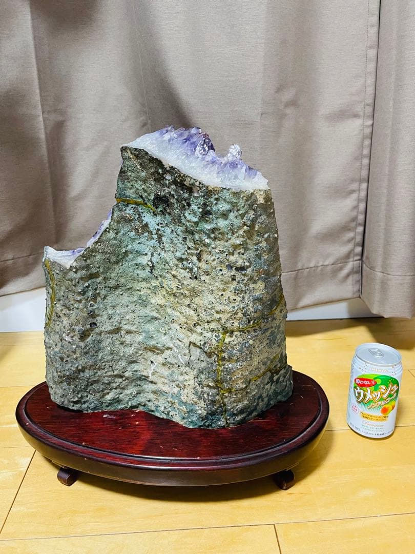 アメジスト原石　ゲーサイトアメジスト　紫水晶　置物　重さ14kg　鑑賞石