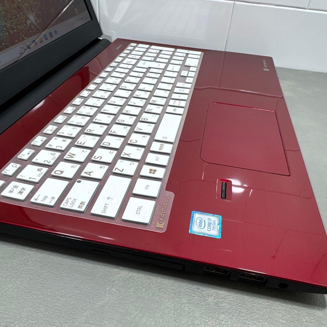 【高性能】東芝モデナレッド&ホワイト☘7世代i7☘新品SSD512GB