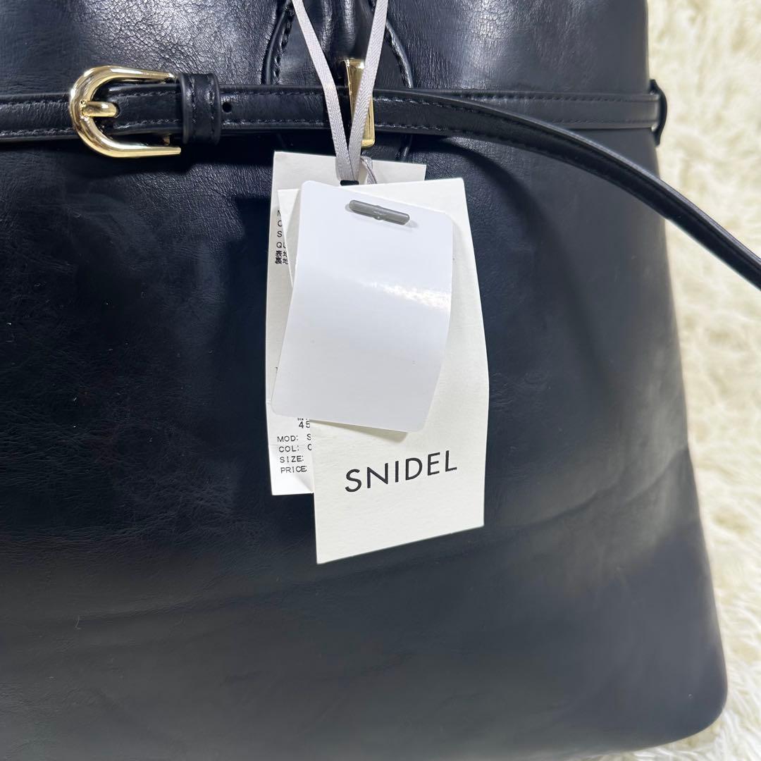 【最終価格新品】スナイデルタグ付きソフトベルトトートバッグ ブラック25SS