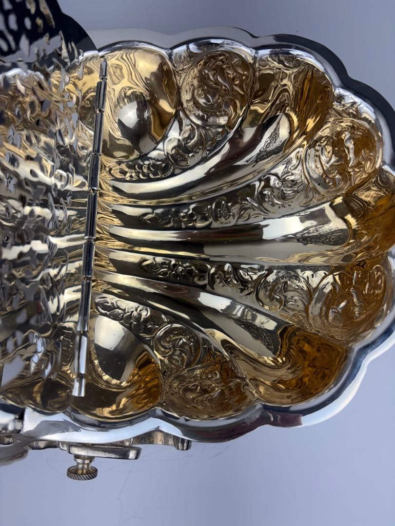 H*2様 アンティーク　シルバープレート　ビスケットウォーマー お菓子入れ