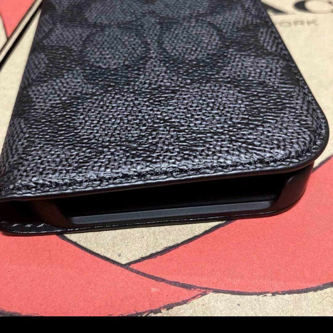 iPhone16ケース　レザー　ブラック　コーチ　COACH