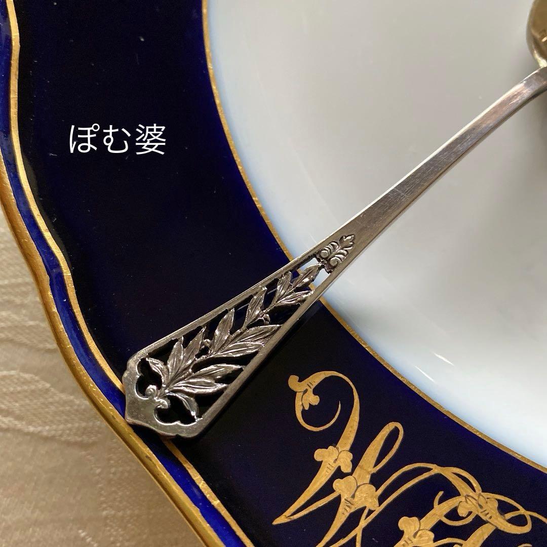 【フランス／アイスクリームスプーン】カルディヤック等 純銀スプーン ２本