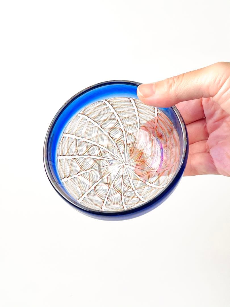 吹きガラス　うつわ　レースガラスA