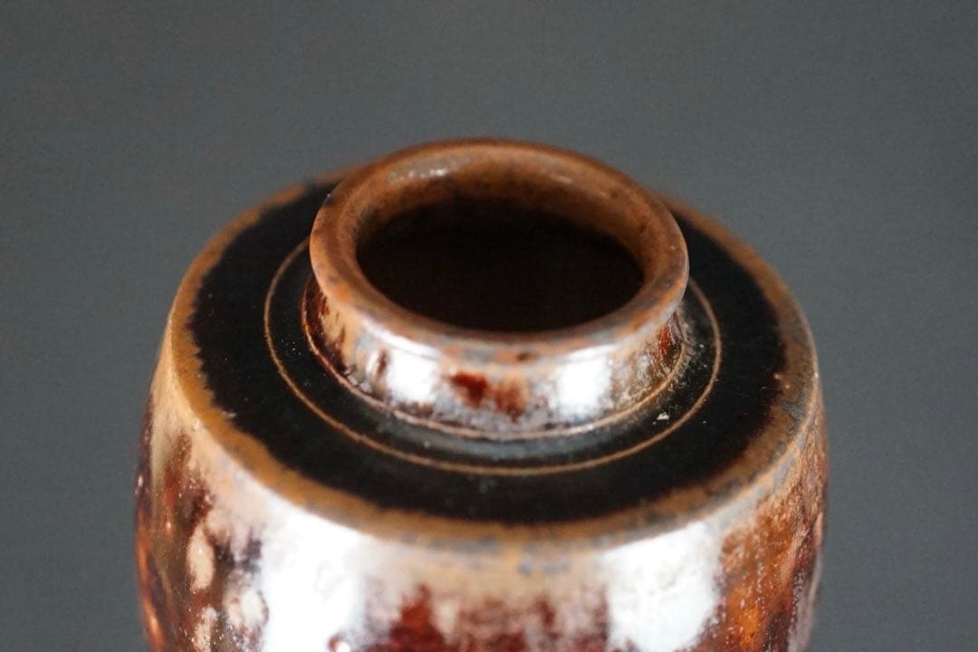 瀬戸茶入 大徳寺立花大亀書付 銘 寿山 共箱 紙箱 仕覆付 鶴ヶ岡間道 有楽純子