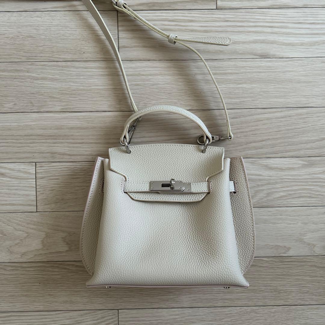 ミンクso4store ミニ デボネア ハンドバッグアイボリー