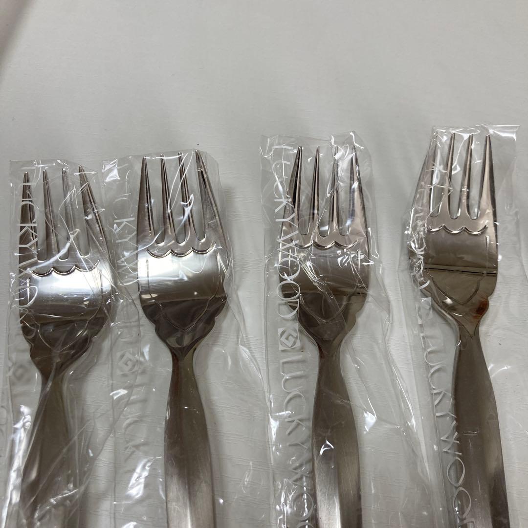 ラッキーウッド　日本製　18-12ステンレス　フィッシュフォーク、ナイフ10本