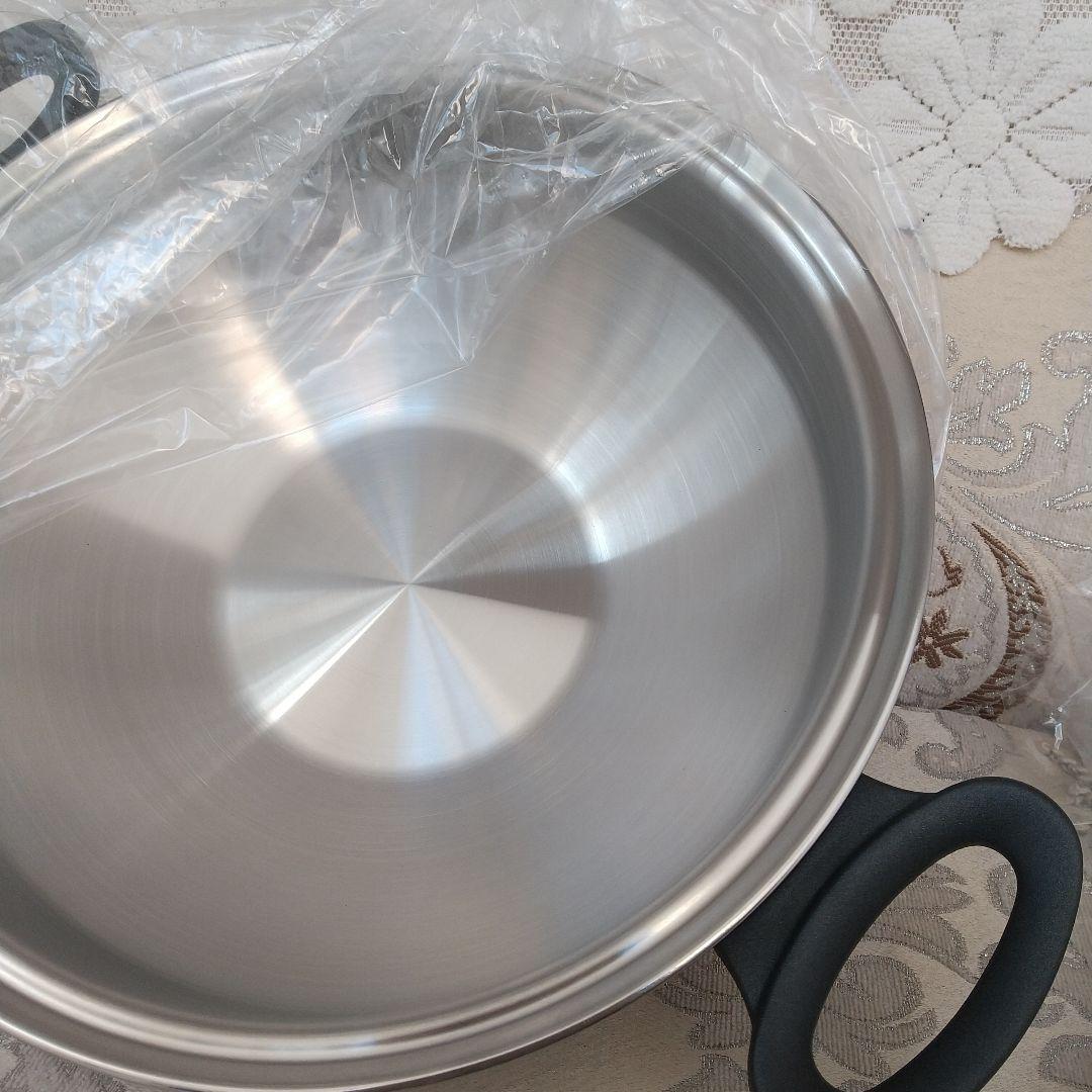 アムウェイ 新品ウォック中華鍋 網付き