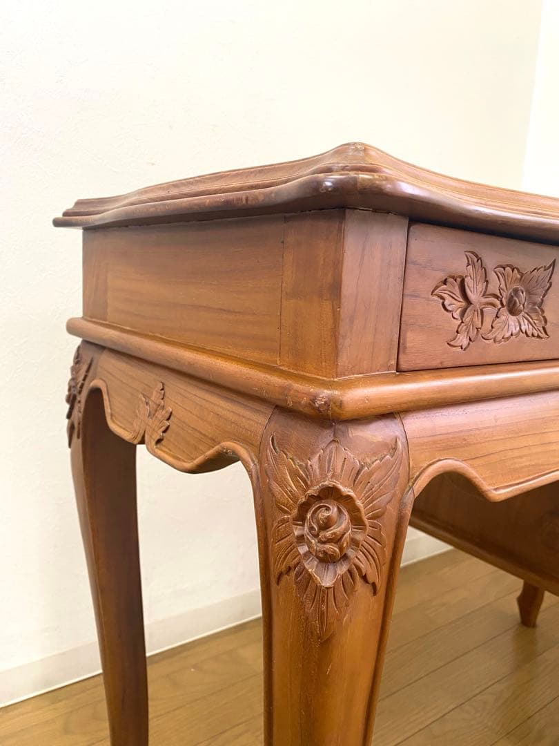 アンティーク コンソール ドレッサー テーブル デスク 彫刻 猫脚 インテリア