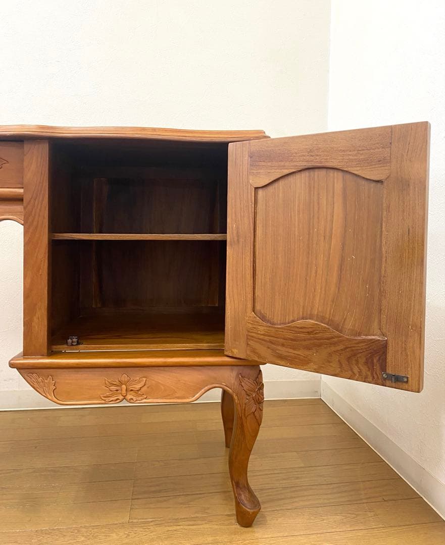 アンティーク コンソール ドレッサー テーブル デスク 彫刻 猫脚 インテリア