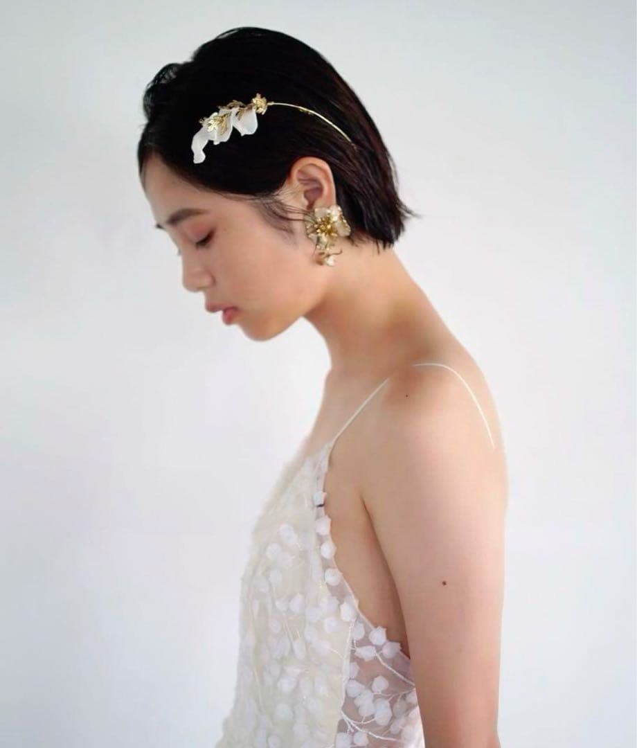 flua 2way flower haired ブライダルアクセサリー