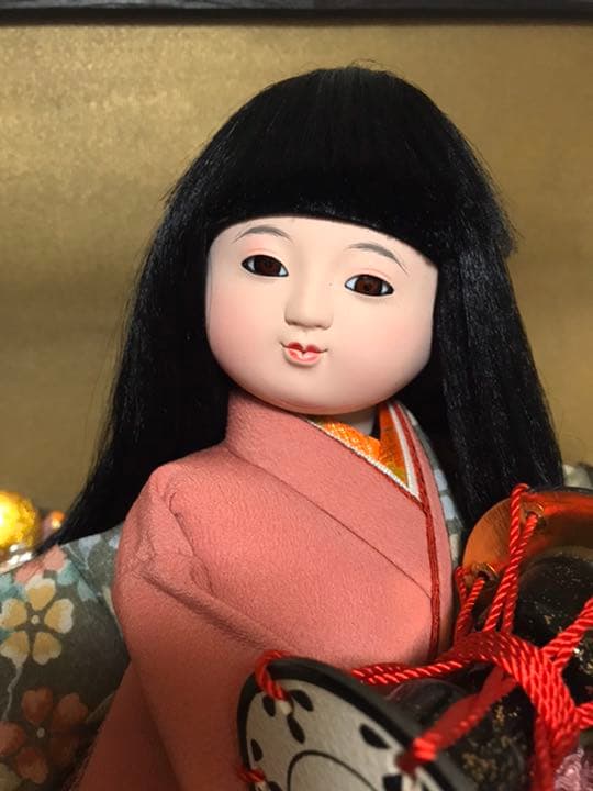 市松人形　京友禅　宝華　ガラスケース入り