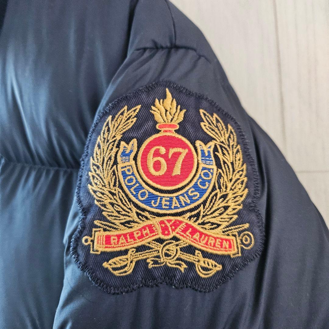 ラルフローレン☆ダウンジャケット POLO JEANS L ネイビー 0048