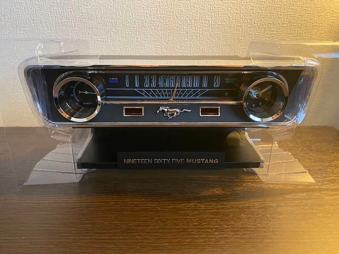 1965 Ford マスタング 時計 温湿度計付き アメリカン雑貨 アメ車