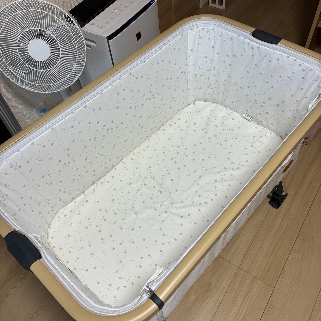 p*n様 【美品】HZDMJ ベビーベッド 折りたたみ マットレス付き 固定ベル