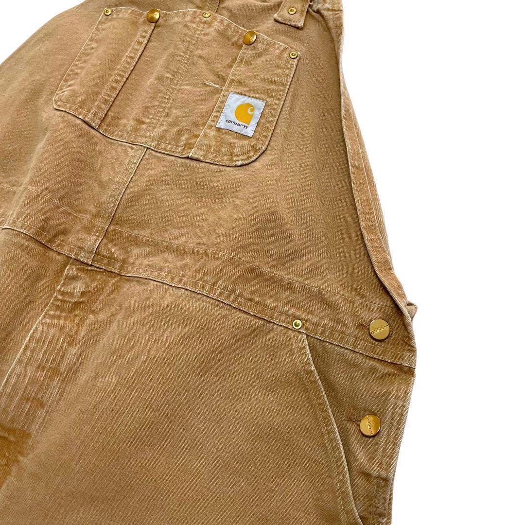 US古着 carhartt カーハート オーバーオール ダブルニー ビッグサイズ