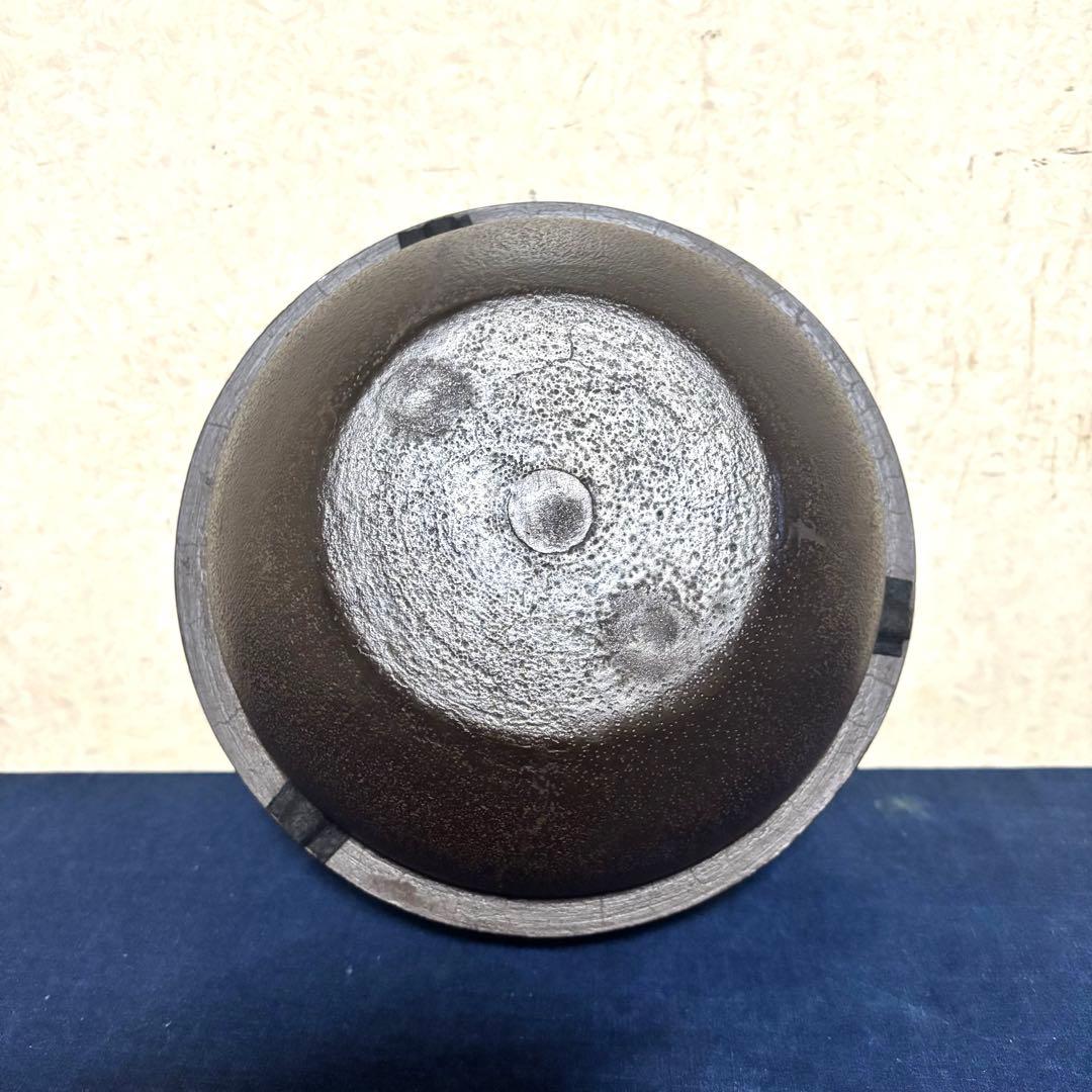 希少/角谷紗村/琉球風炉釜/唐銅風炉/茶釜/野々田電熱器/真塗敷板/底瓦/茶道具