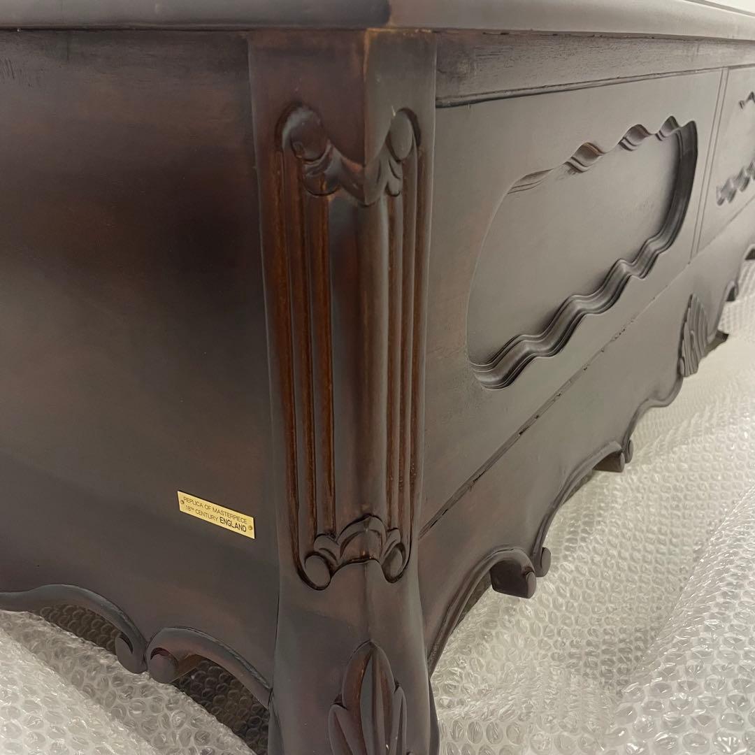 新品❗️マホガニー ジョージアン リビング ローテーブル 猫足 ロカイユ