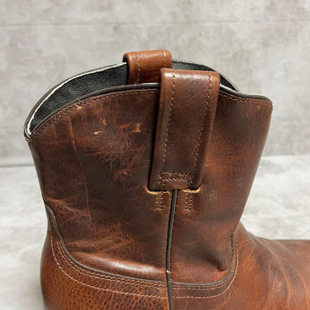 【botas jaca】（8EE）ウエスタンブーツ ショート ブラウン レザー