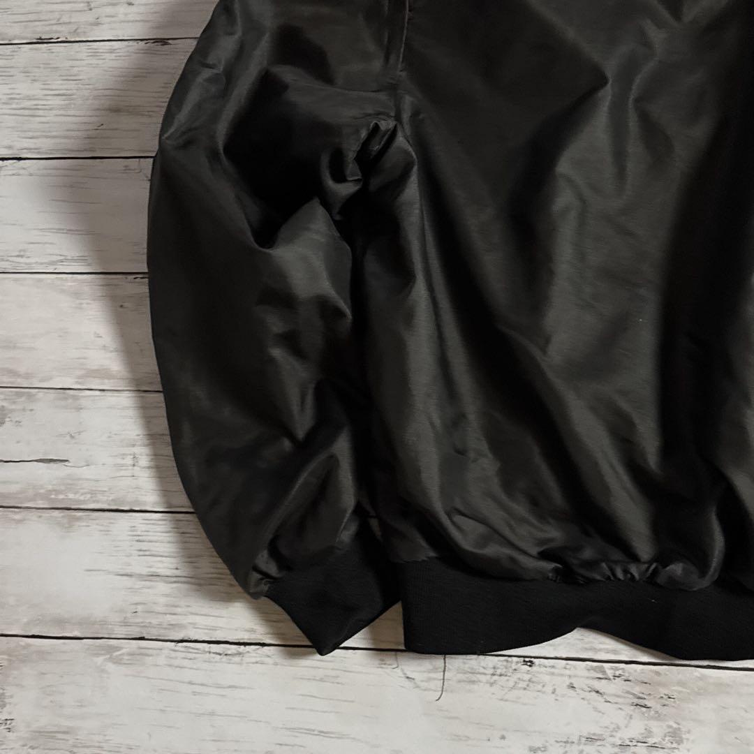 h*読様 80s Holloway USA製 企業ロゴ ナイロンジャケット 黒