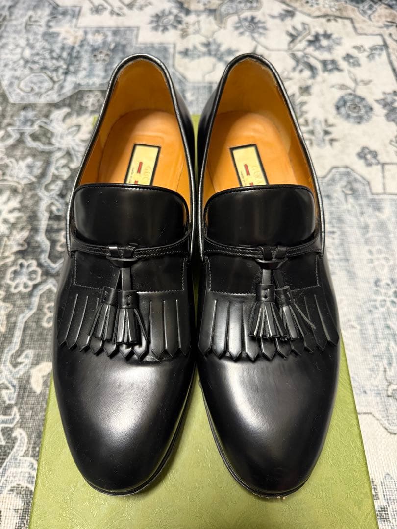 GUCCI　フリンジ　タッセル　ローファー　8 1/2