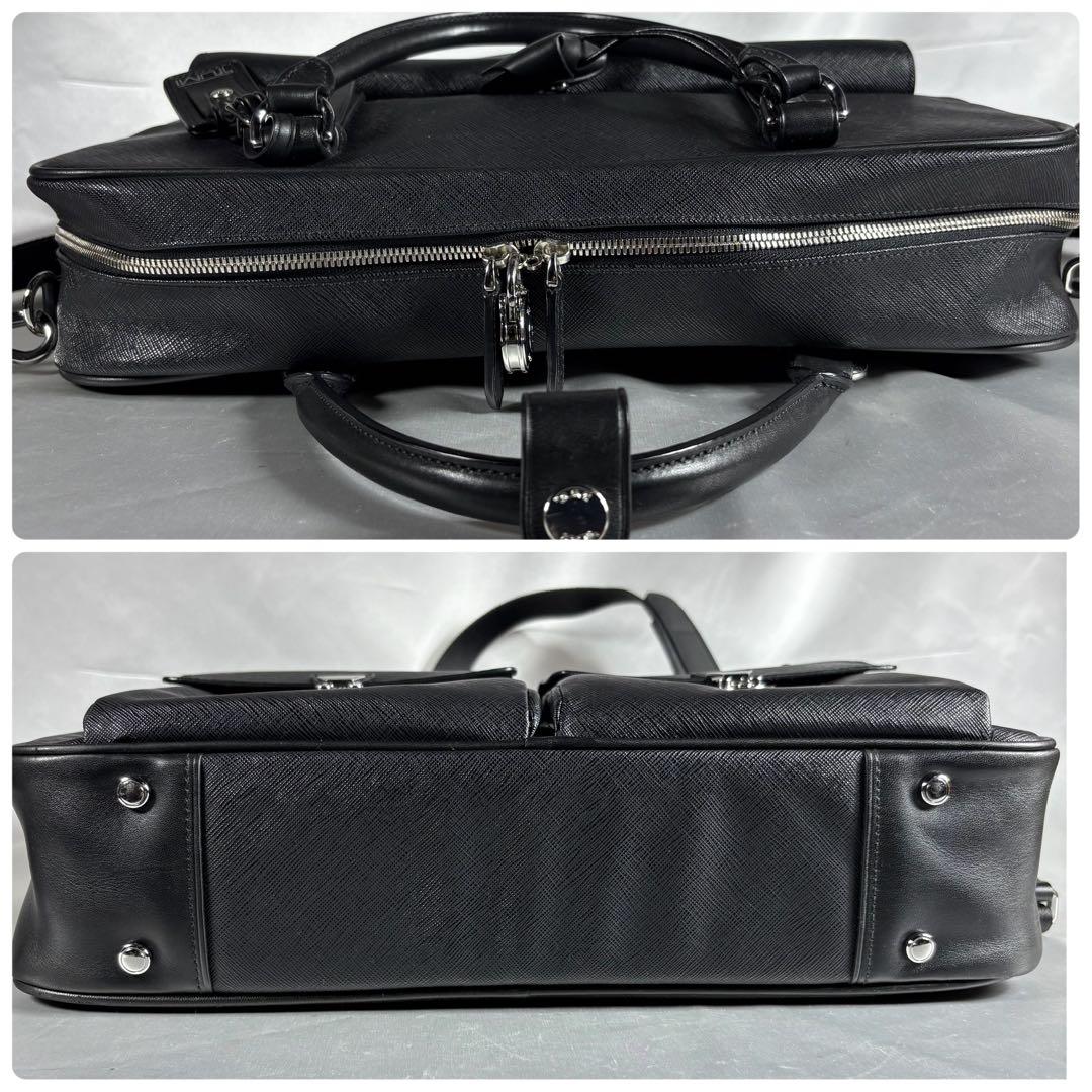 TUMI レザー ビジネスバッグ 2WAY ブラック 黒 PCケース付 高級